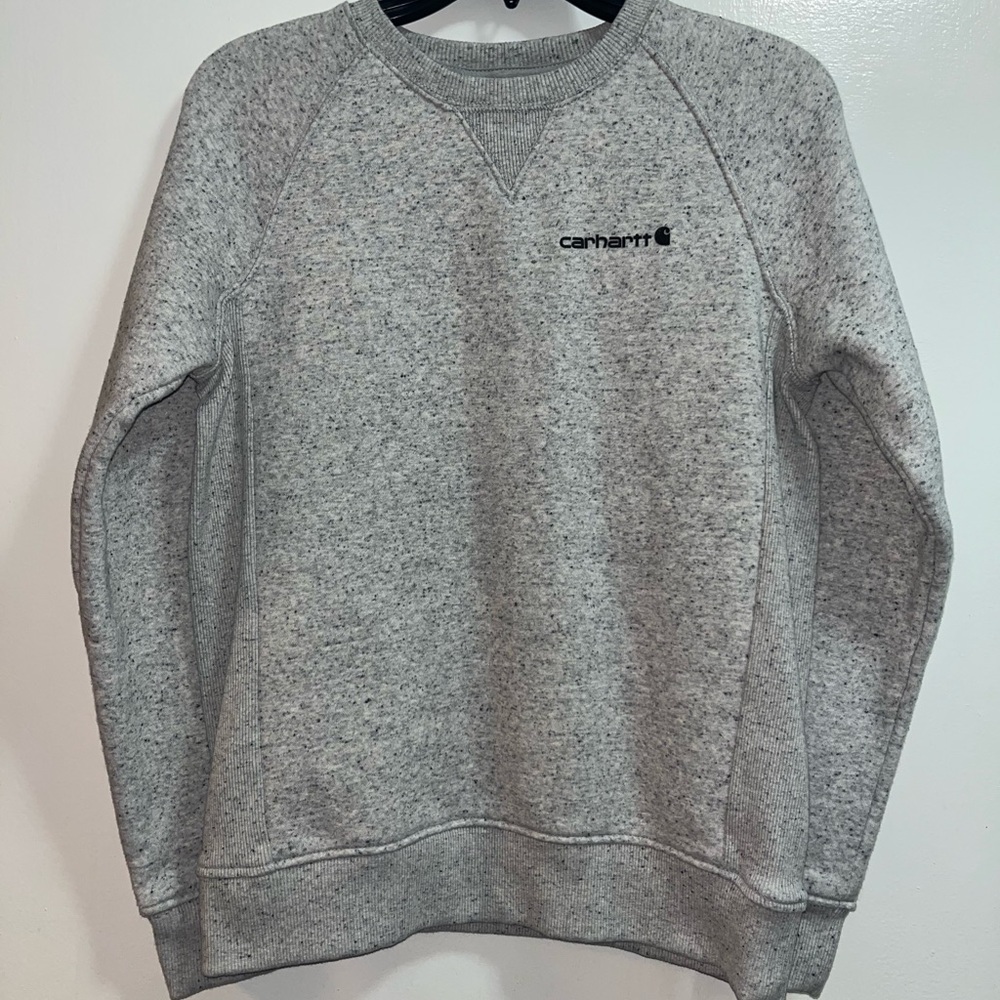 Carhartt Men's Heather Gray Relaxed Fit Crewneck Sweater